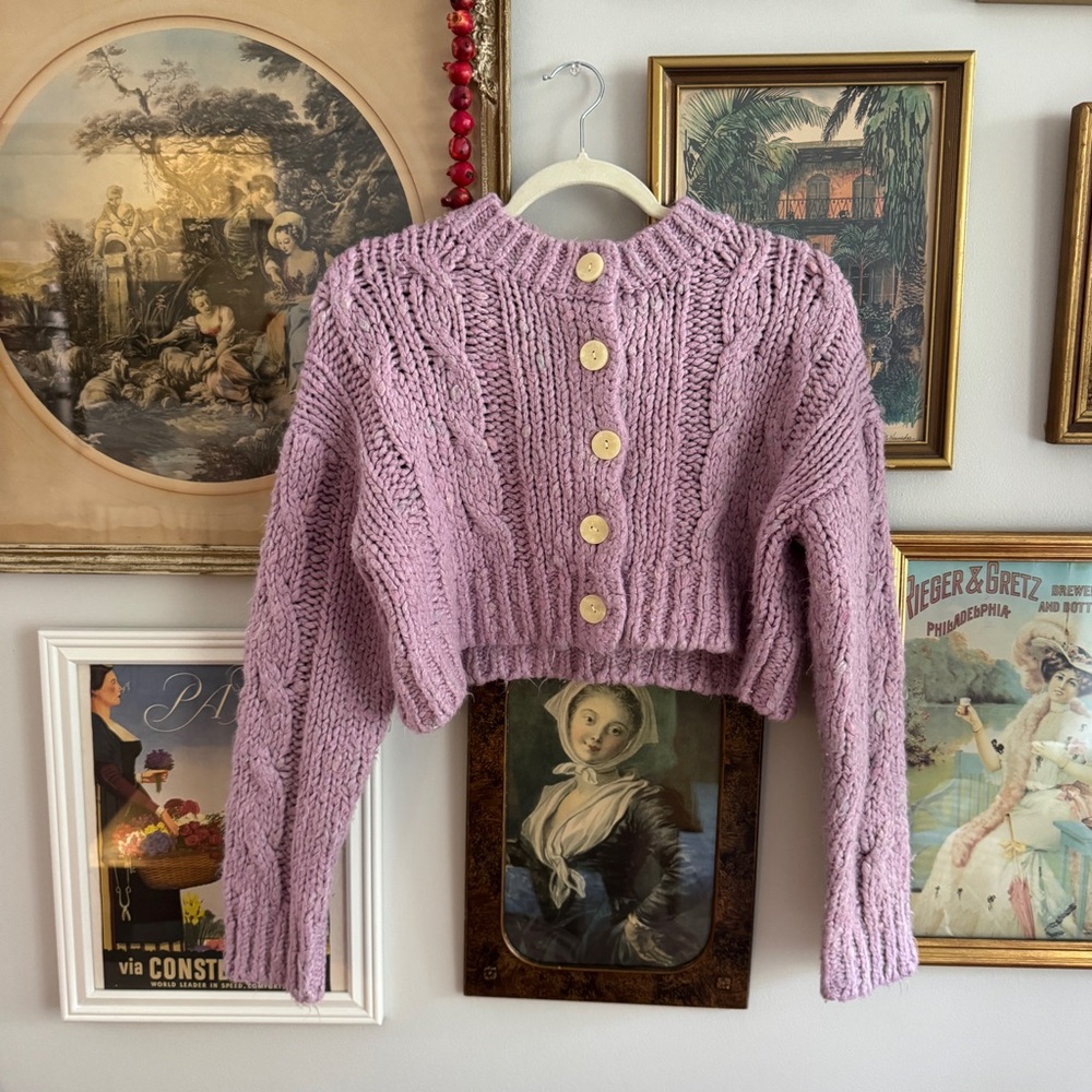 Urban Outfitters Purple Button-Up Cardigan
